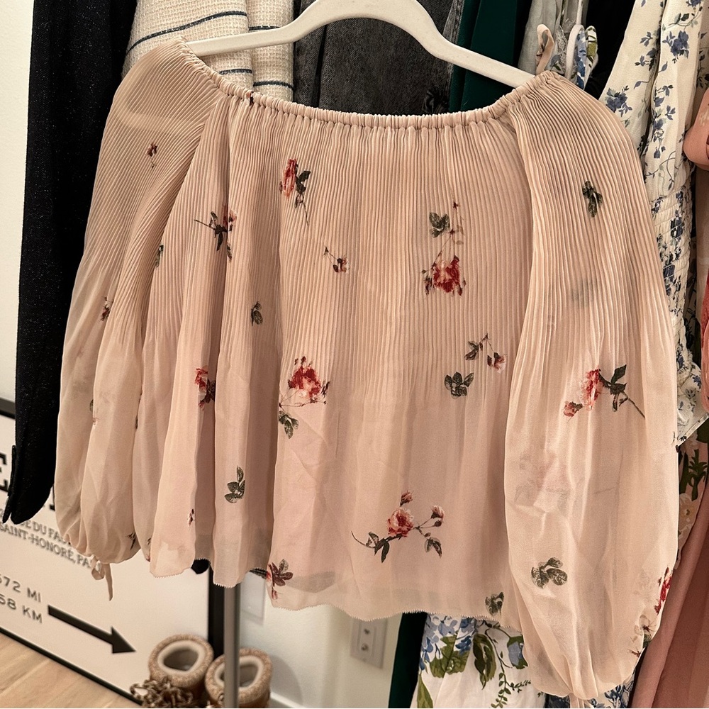 Wilfred Blush Floral Pleated Blouse